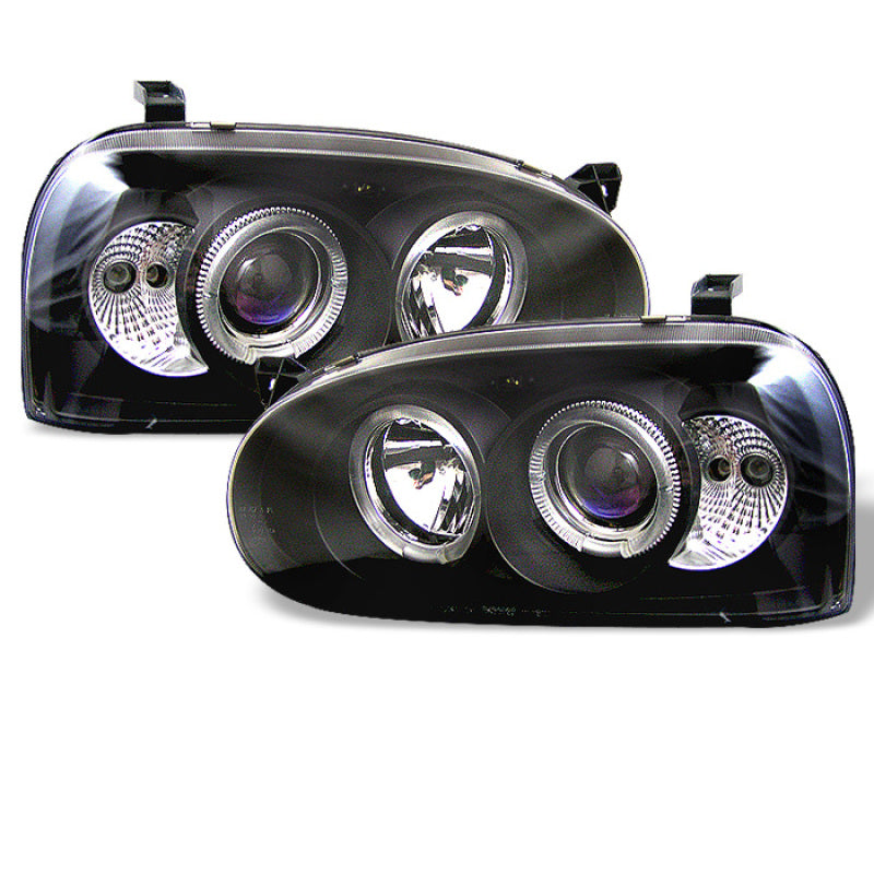 SPYDER Volkswagen Golf III 93-98 Projector Headlights LED Halo Black High H1 Low H1 PRO-YD-VG92-BK 5012135