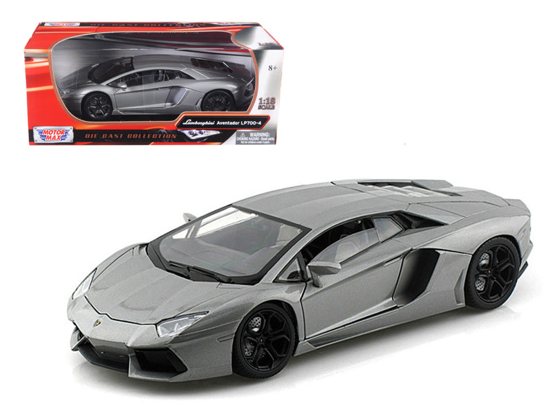 Lamborghini Aventador LP700-4 Gray Metallic 1/18 Diecast Model Car by Motormax free shipping USA