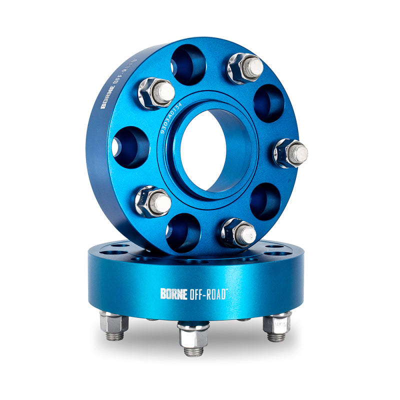 Borne Off-Road Wheel Spacers - 5x127 - 71.6 - 30mm - M14 - Blue BNWS-003-300BL