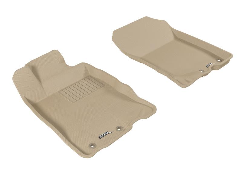 3D MAXpider 2010-2014 Honda Insight Kagu 1st Row Floormat - Tan L1HD02311502