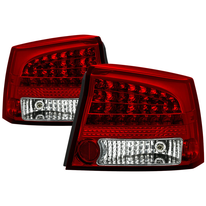 SPYDER Dodge Charger 06-08 LED Tail Lights Red Clear ALT-YD-DCH05-LED-RC 5002297