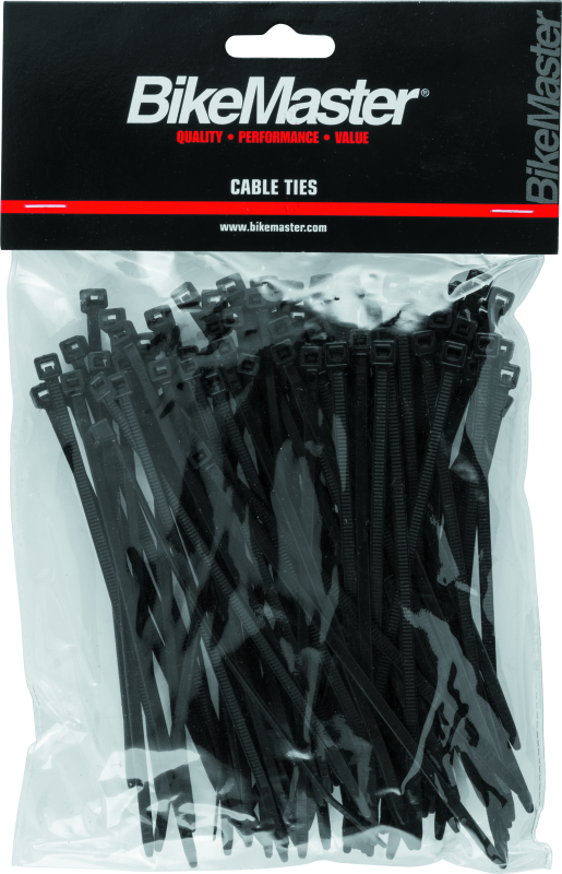BikeMaster 5.5in Cable Ties (Pack of 100) - Black 151673