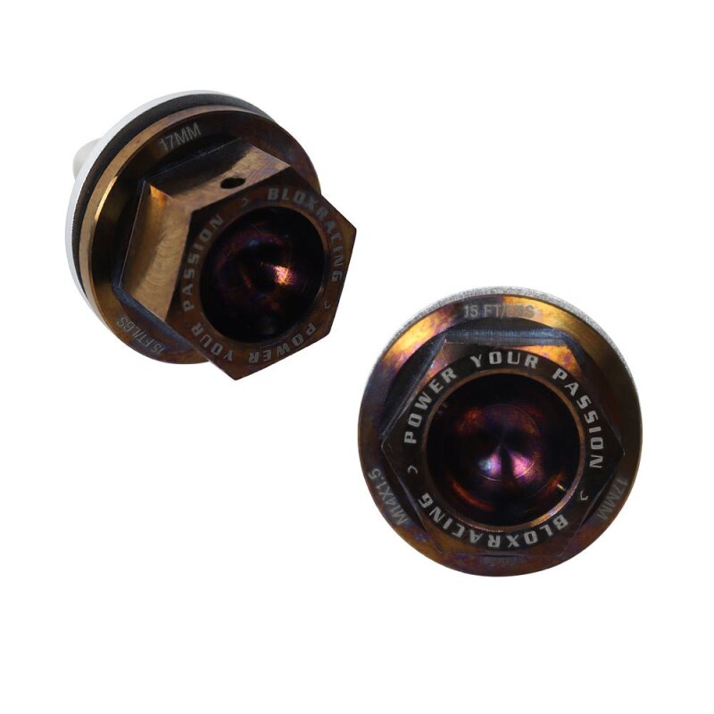 BLOX Racing Titanium Magnetic Oil & Transmission Drain Plug Set - Honda M14X1.5 BXAC-00405-6-TI
