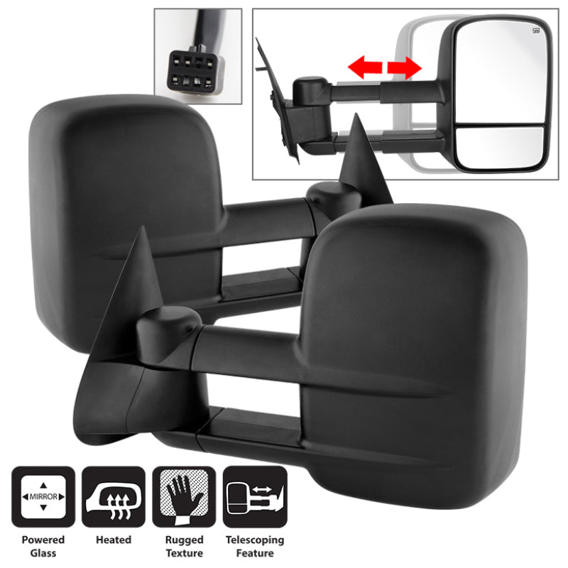 SPYDER Xtune Chevy Silverado 99-02 L&R Manual Extendable Power Heated Adjust Mirror MIR-CS99-PW-SET 9935619