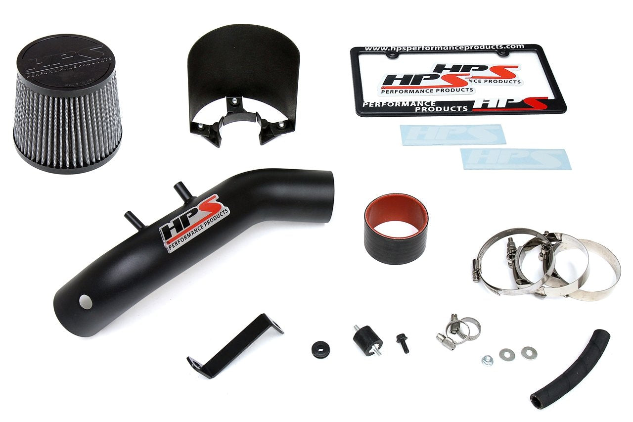 HPS Shortram Air Intake Kit 2004-2008 Acura TSX 2.4L, Includes Heat Shield, Black