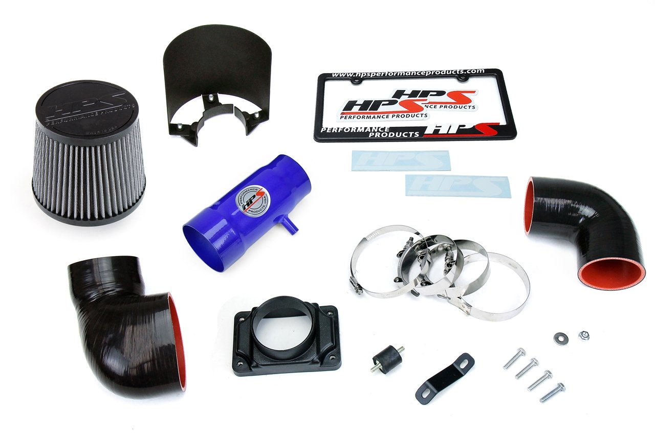 HPS Shortram Air Intake Kit 1991-1999 Mitsubishi 3000GT DOHC V6 3.0L Non Turbo, Includes Heat Shield, Blue