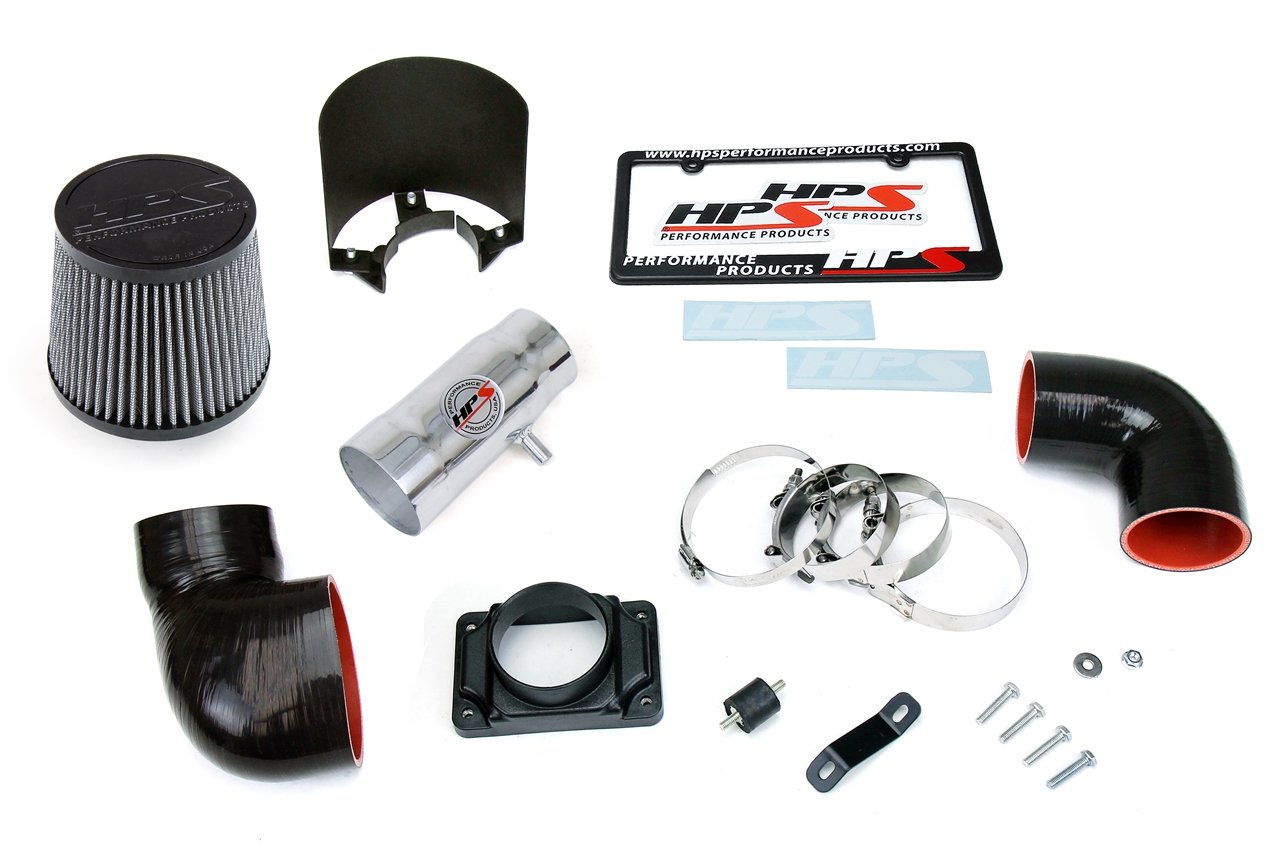HPS Shortram Air Intake Kit 1991-1999 Dodge Stealth DOHC V6 3.0L Non Turbo, Includes Heat Shield, Polish