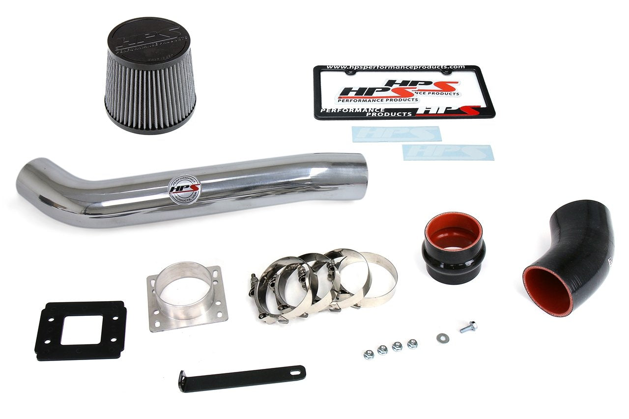 HPS Shortram Air Intake Kit 1989-1995 Toyota Pickup 22RE 2.4L, Polish