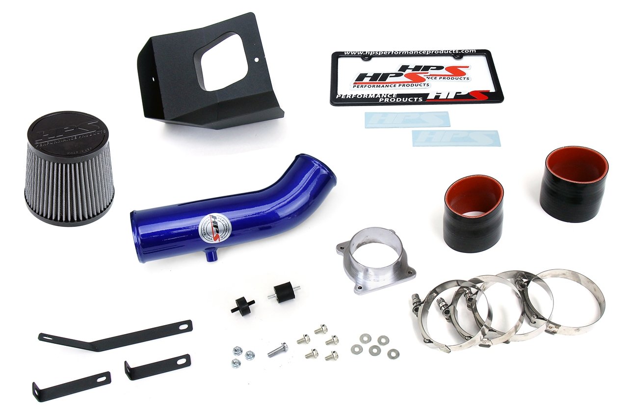 HPS Shortram Air Intake Kit 2003-2006 Nissan 350Z 3.5L V6, Includes Heat Shield, Blue