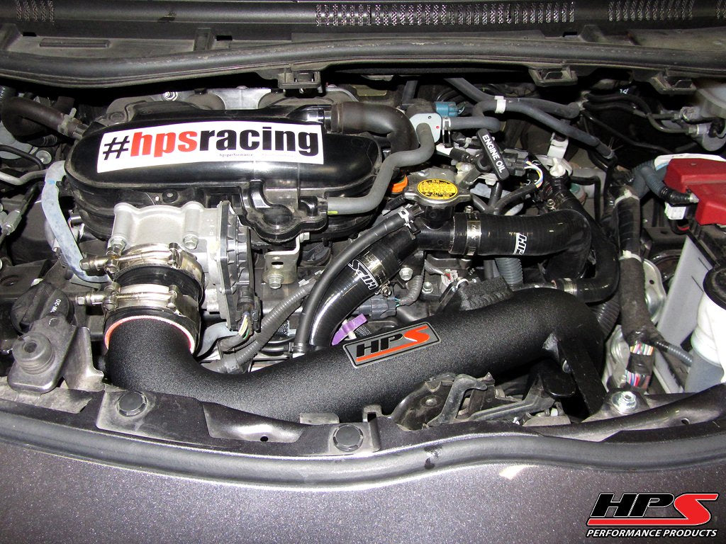 HPS Performance Products Shortram Air Intake Kit 2012-2015 Scion iQ 1.3L US-Spec, Black