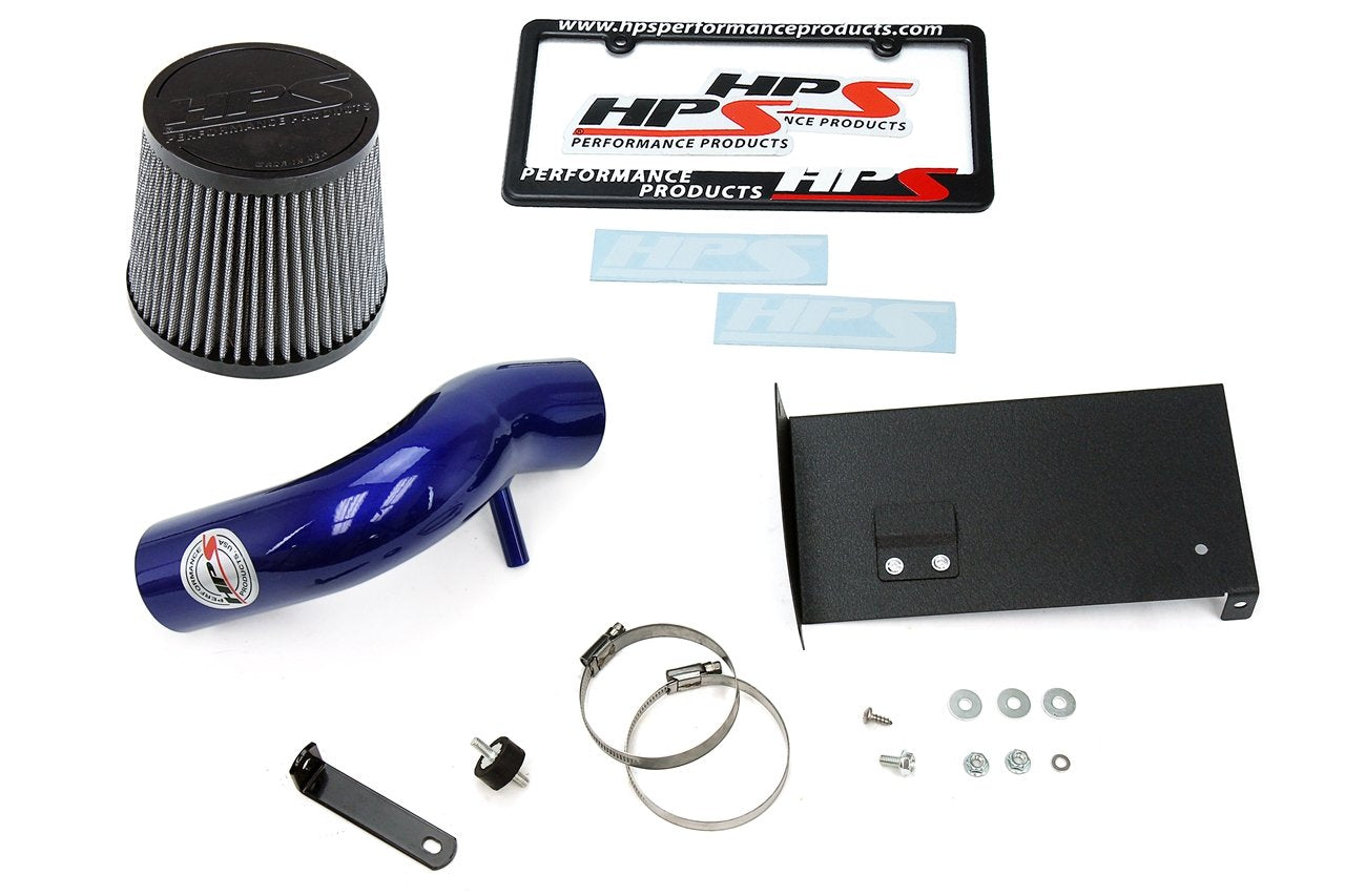 HPS Shortram Air Intake Kit 2002-2005 Mini Cooper S 1.6L Supercharged, Includes Heat Shield, Blue