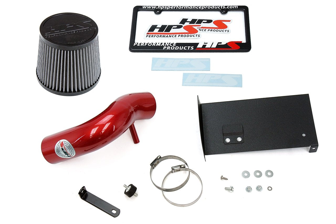 HPS Shortram Air Intake Kit 2006 Mini Cooper S 1.6L Supercharged with Manual Trans., Includes Heat Shield, Red