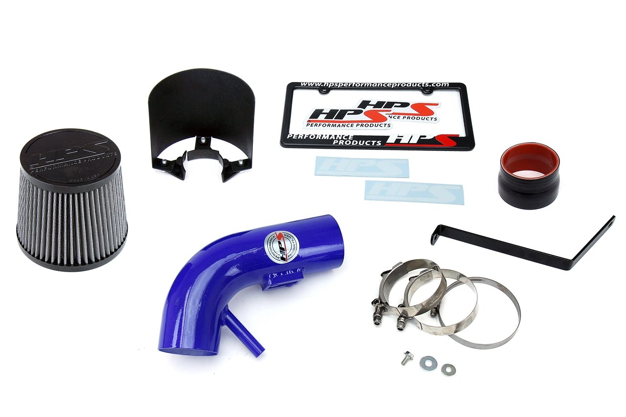 HPS Shortram Air Intake Kit 2013 Nissan Altima Coupe 2.5L 4Cyl, Includes Heat Shield, Blue