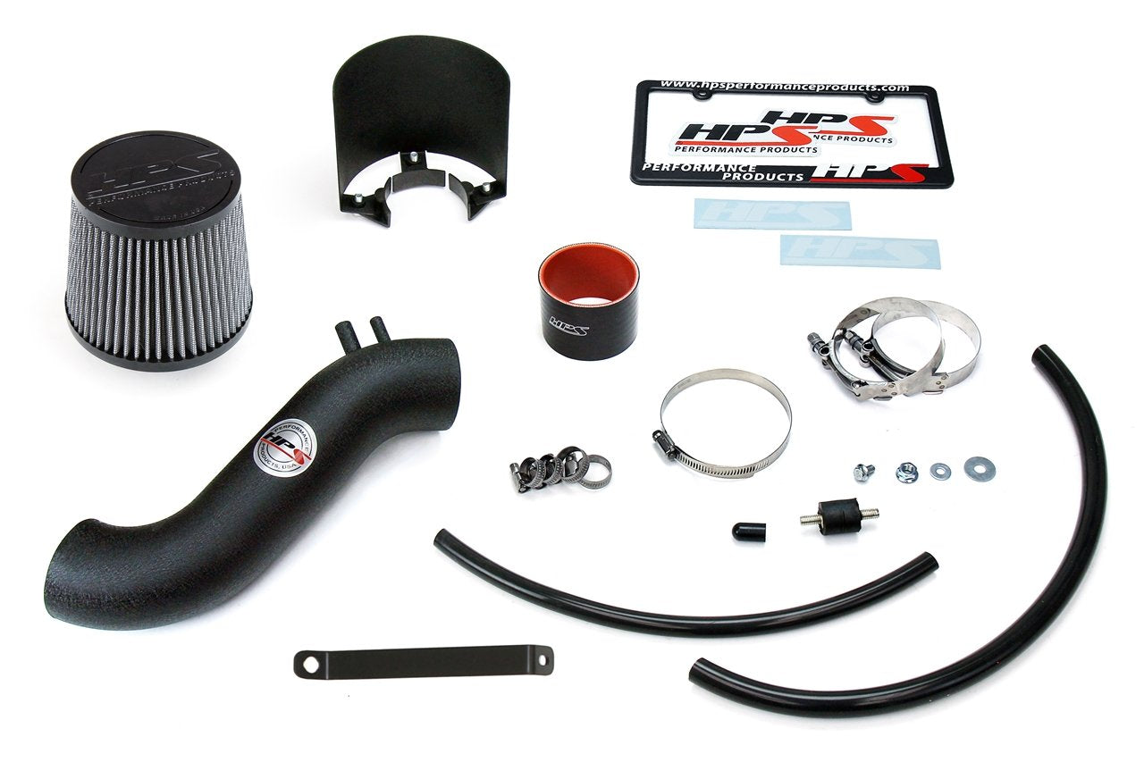 HPS Shortram Air Intake Kit 2016-2018 Kia Optima 2.4L Non Turbo, Includes Heat Shield, Black