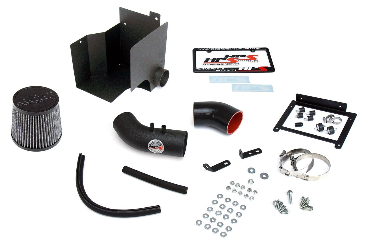 HPS Performance Products HPS Shortram Air Intake Kit 2010-2013 Kia Forte Koup 2.4L, Includes Heat Shield, Black