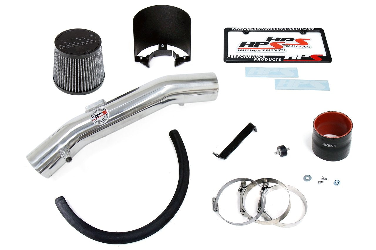 HPS Shortram Air Intake Kit 2004-2008 Nissan Maxima V6 3.5L, Includes Heat Shield, Polish