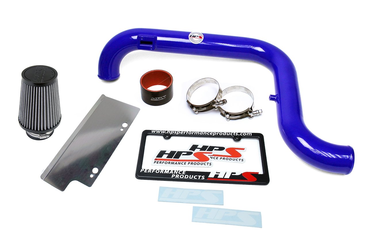 HPS Shortram Air Intake Kit 2006-2008 Volkswagen Jetta GLI 2.0T Turbo FSI, Includes Heat Shield, Blue