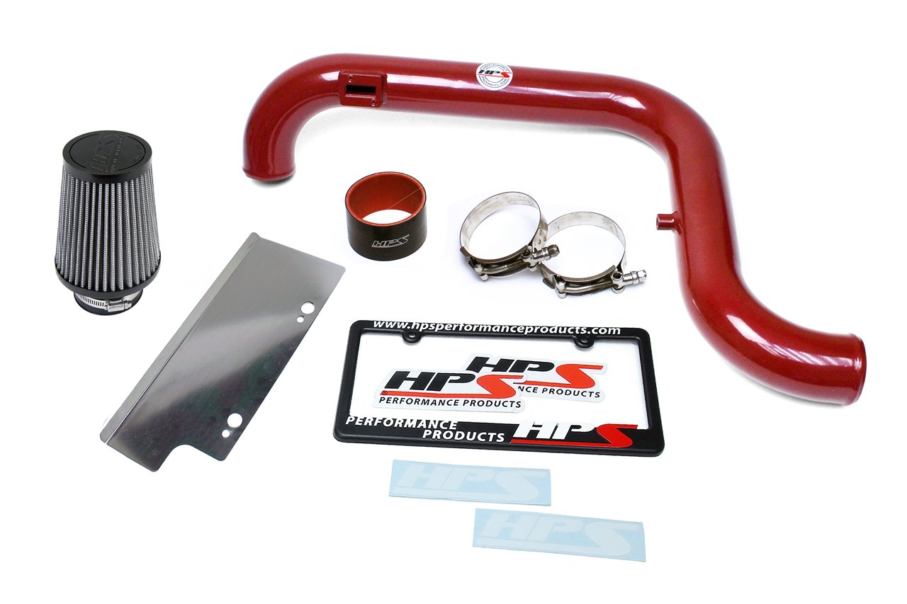HPS Shortram Air Intake Kit 2006-2008 Volkswagen Jetta GLI 2.0T Turbo FSI, Includes Heat Shield, Red