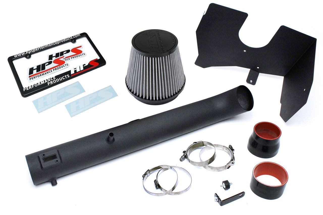 HPS Shortram Air Intake Kit 2005-2015 Nissan Xterra 4.0L V6, Includes Heat Shield, Black