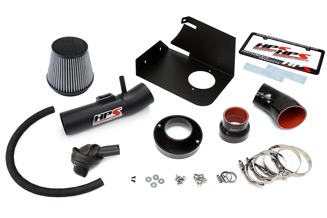 HPS Shortram Air Intake Kit 2004-2009 Mazda B4000 4.0L V6, Includes Heat Shield, Black