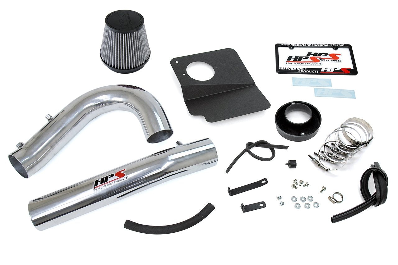 HPS Shortram Air Intake Kit 2011-2018 Dodge Challenger 3.6L V6, Includes Heat Shield, Polish
