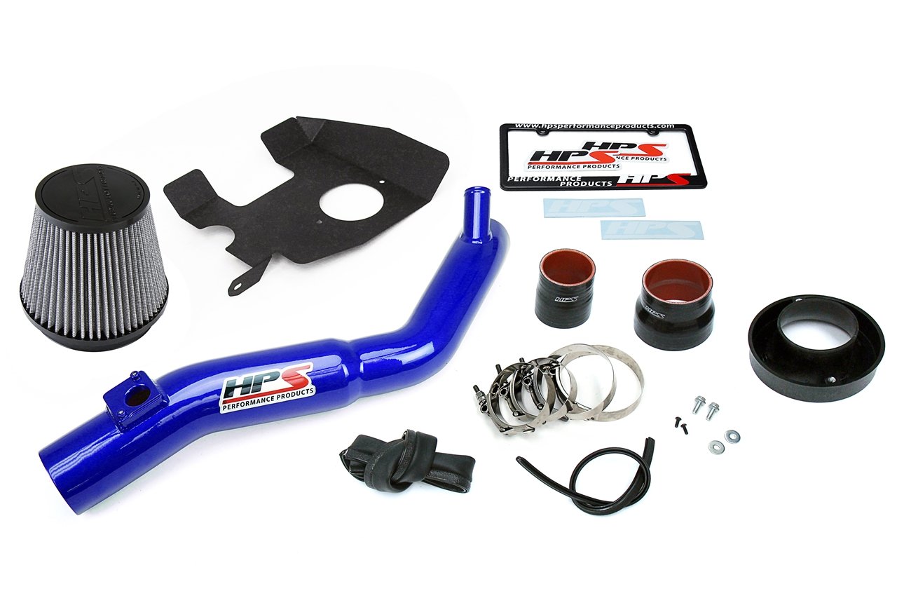 HPS Shortram Air Intake Kit 2018-2019 Lexus IS300 2.0L Turbo, Includes Heat Shield, Blue