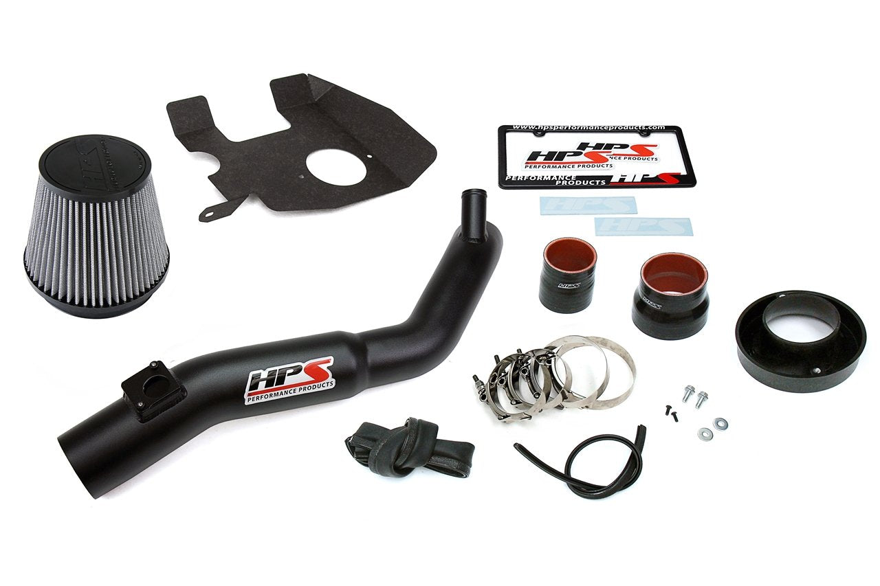 HPS Shortram Air Intake Kit 2016-2017 Lexus GS200t 2.0L Turbo, Includes Heat Shield, Black
