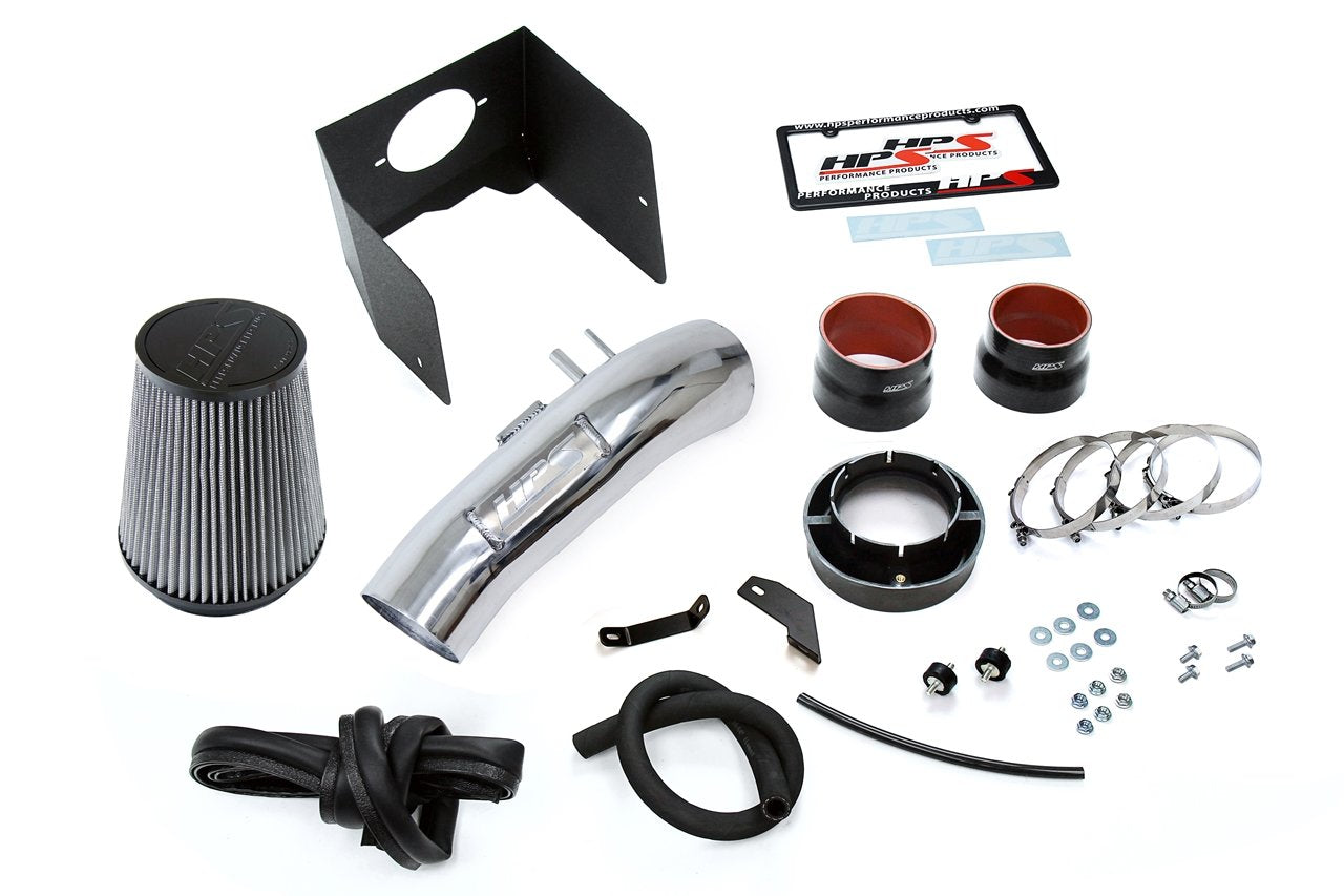 HPS Performance HPS Shortram Air Intake Kit 2008-2018 Lexus LX570 5.7L V8, Includes Heat Shield, Polish