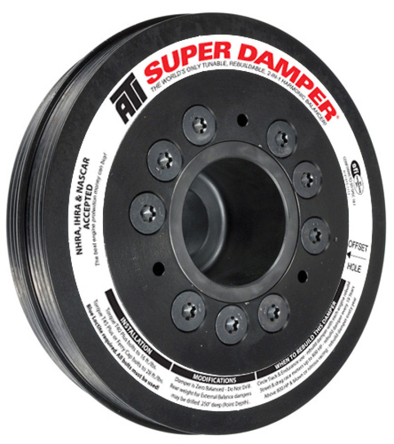 ATI Damper - 6.78in - Alum - (2) 4 Grv - Mitsubishi Eclipse - 4G63 w/Integral Lower Cam Drive ATI918251