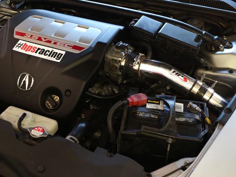 HPS Cold Air Intake Kit 2007-2008 Acura TL Type-S 3.5L V6, Converts to Shortram, Polish