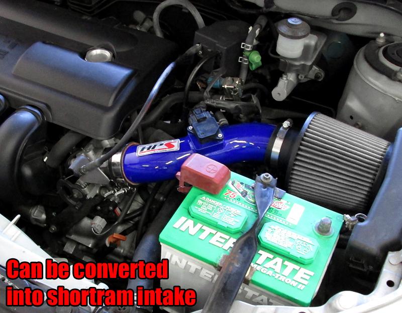 HPS Performance Cold Air Intake Kit 2003-2004 Toyota Corolla 1.8L, Converts to Shortram, Blue