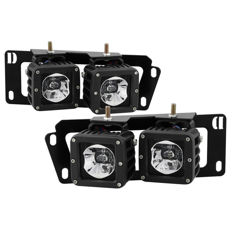 Spyder Dodge Ram 09-12 1500/10-18 2500 3500 Full LED Fog Lights w/ Bracket and Switch- Clear 9045431