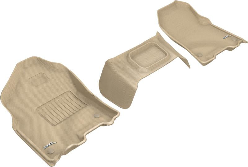 3D MAXpider 2019-2020 Dodge Ram 1500 Crew Cab/Quad Cab Kagu 1st Row Floormat - Tan L1DG02711502