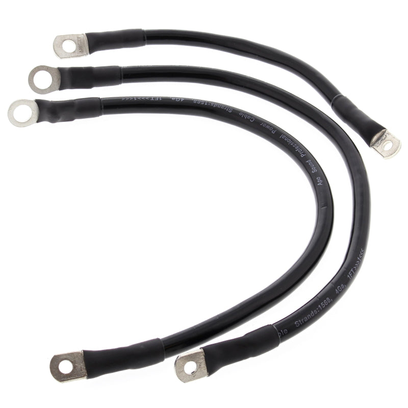 All Balls Racing Battery Cable Kit 65-79 - Black 79-3006-1