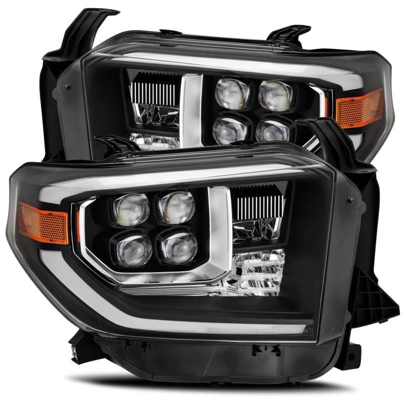 AlphaRex 14-20 Toyota Tundra NOVA LED Proje Headlights Plank Style Black w/Activation Light 880730 *Discontinued