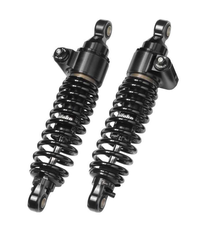 Bitubo Suspension Bitubo WME2 Twinshocks Adjustable: Hydraulic Spring Preload, Rebound, Length 306mm, Dark Edition HD050WME22V2