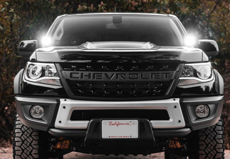 Cali Raised LED Cali Raised 15-22 Chevy Colorado Low Profile Ditch Light Brackets Kit - 2 27W Side Projecting Led P CR2667