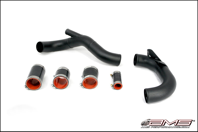AMS Performance 08-15 Mitsubishi EVO X Lower I/C Pipe Kit for Stock Flange - Black Powder Coat AMS.04.09.0003-2