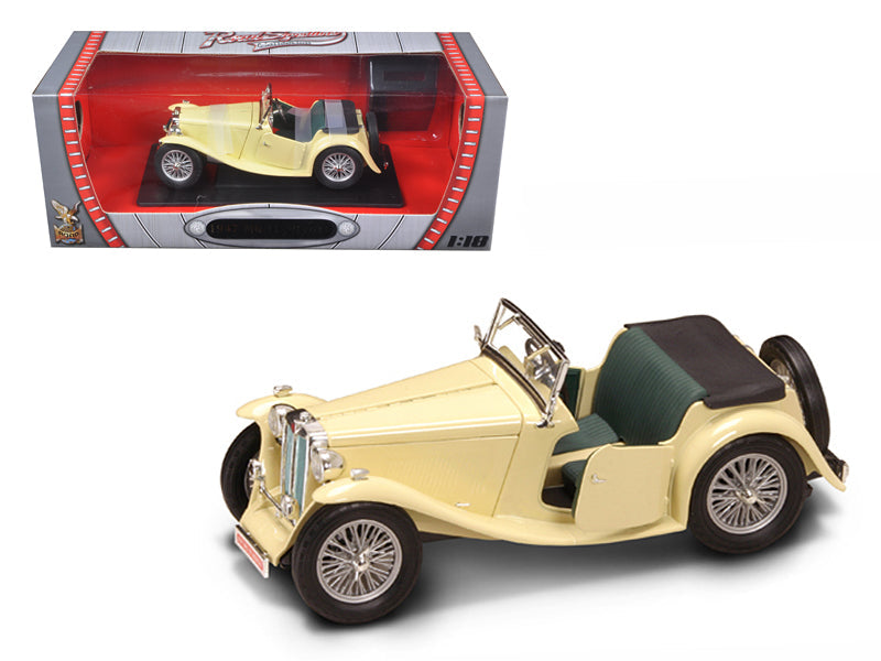 1947 MG TC Midget Yellow 1/18 Diecast Model Car by Road Signature free shipping USA