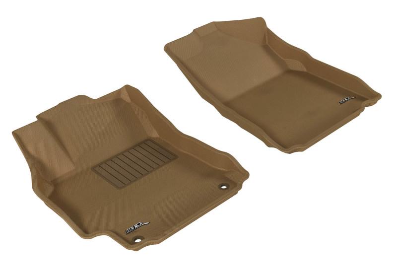 3D MAXpider 2012-2014 Toyota Camry/Camry Hybrid Kagu 1st Row Floormat - Tan L1TY08611502