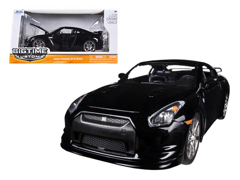 2009 Nissan GT-R R35 Black 1/24 Diecast Car Model by Jada free shipping USA