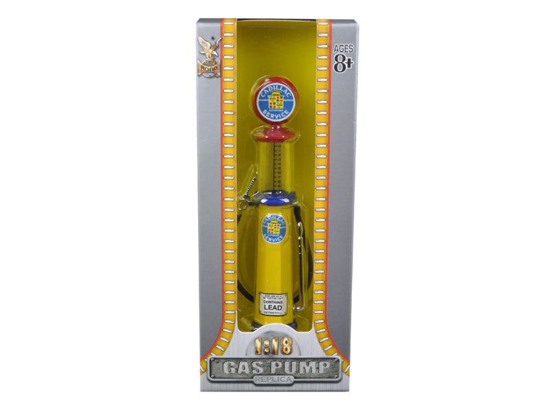 Cadillac Gasoline Vintage Gas Pump Cylinder 1/18 Diecast Replica by Road Signature free shipping USA