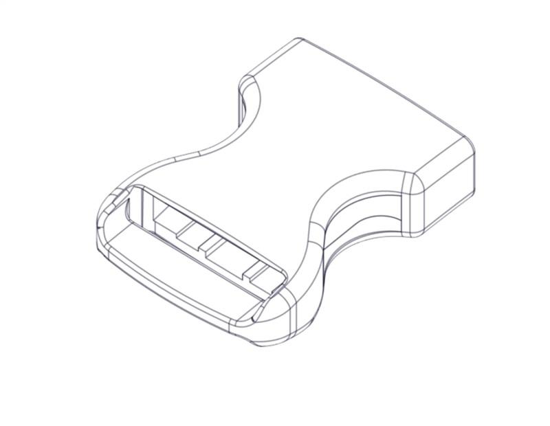 Access 1in Female End Side Squeeze Buckle 10164