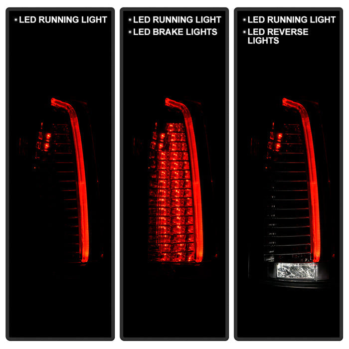SPYDER xTune 08-13 Cadillac CTS Full LED Housing Tail Light - OE Black Clear ALT-JH-CACTS08-FLED-BK 9960352