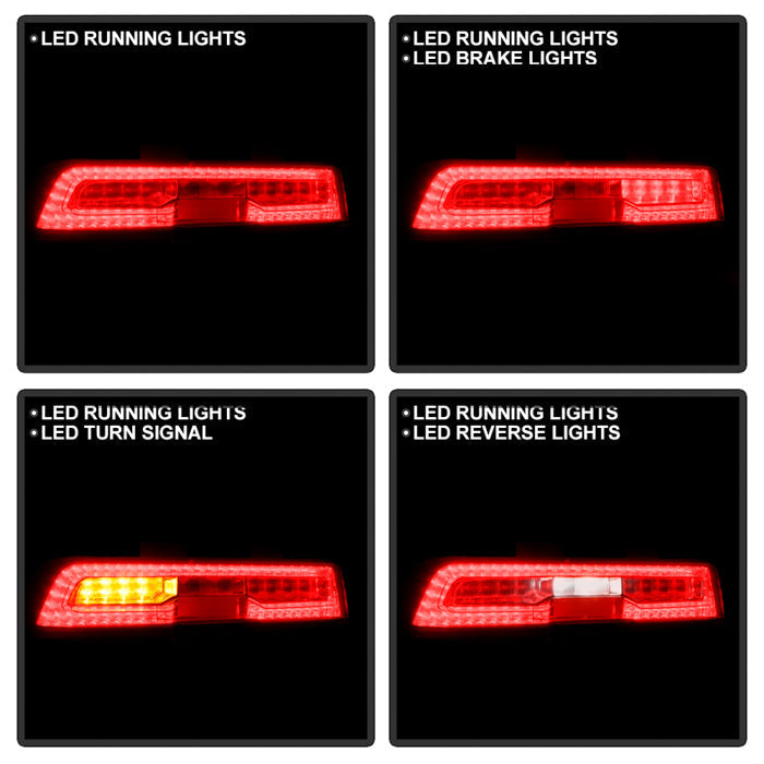 SPYDER xTune 14-15 Chevy Camaro Full LED Red Clear Tail Light - OE Left (ALT-JH-CCAM14-FLED-OE-L) 9960307