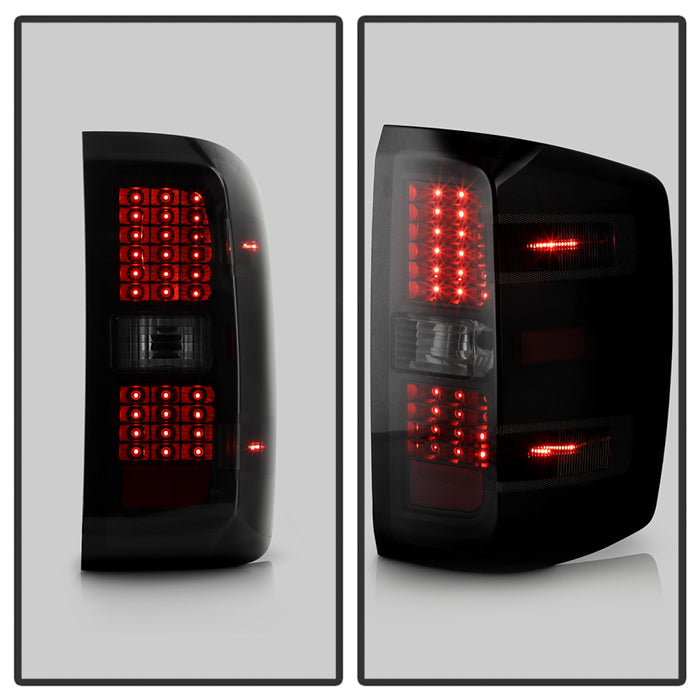 SPYDER xTune Chevy 1500 14-16 / Silverado 2500HD/3500HD LED Tail Lights - Black Smoked ALT-JH-CS14-LED-BSM 9036552