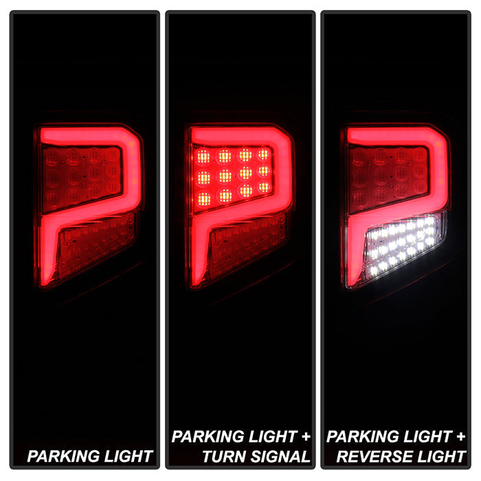Xtune Nissan Titan 16-20 Light Bar LED Tail Light Black ALT-JH-NT16-LBLED-BK 9049255