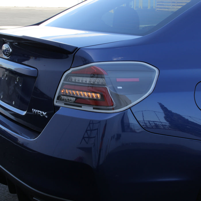 SPYDER 15-19 Subaru Impreza/WRX STi Light Bar LED Tail Lights - Black 9049095
