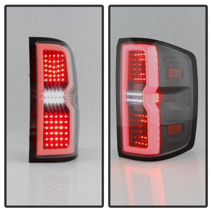 SPYDER xTune 14-16 Chevrolet Silverado 1500 Light Bar LED Tail Lights - Black Smoke (ALT-ON-CS14-LBLED-BSM) 9040306