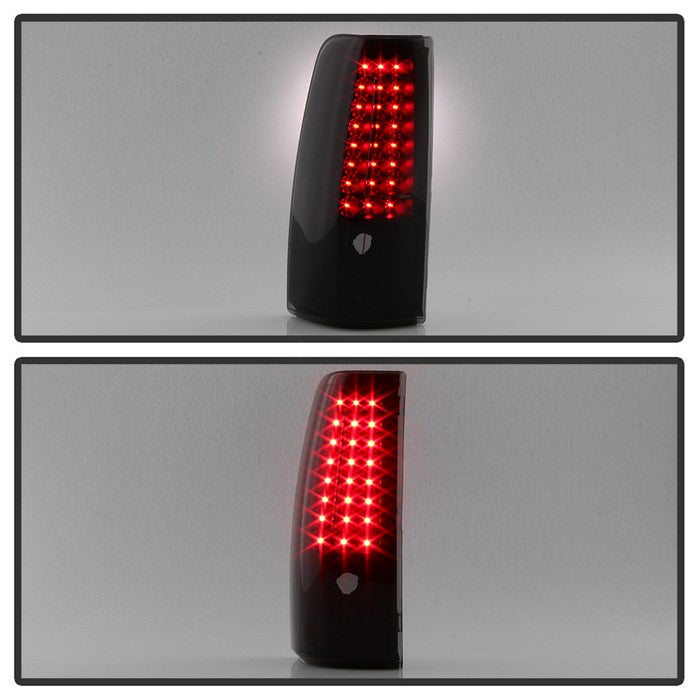 SPYDER xTune 99-02 Chevy Silverado 1500/2500/3500 V2 LED Tail Lights - Black Smoke (ALT-ON-CS99-G2-LED-BSM) 9038471